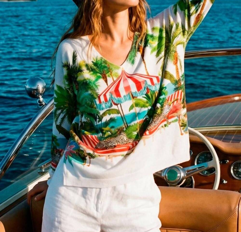 NEW VILAGALLO umbrella sweater in white